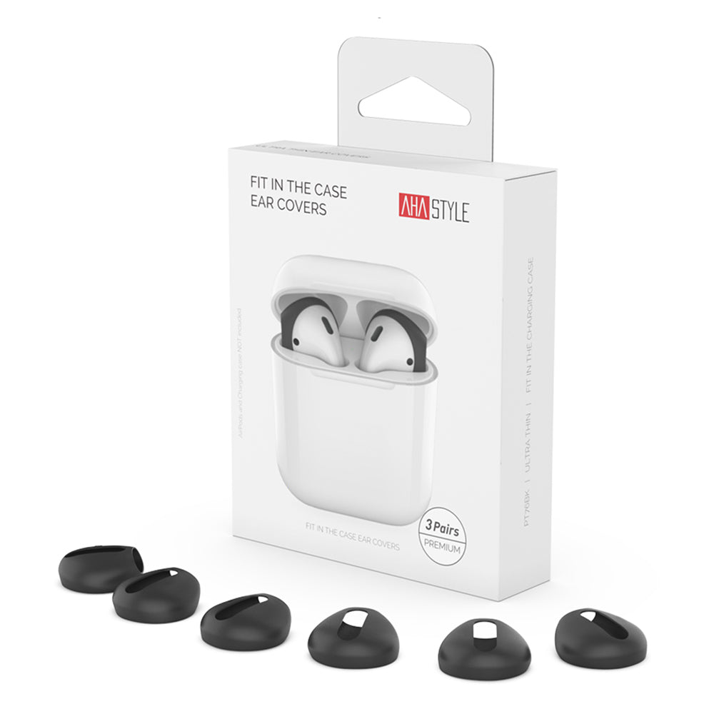 AHASTYLE PT76 For Apple AirPods with Charging Case (2016) (2019) Silicone Ear Hooks 3 Pairs Anti-Skid Ear Cover Ultra-Thin Ear Tips AHASTYLE PT76 For Apple AirPods with Charging Case (2016) (2019) Silicone Ear Hooks 3 Pairs Anti-Skid Ear Cover Ultra-Thin Ear Tips